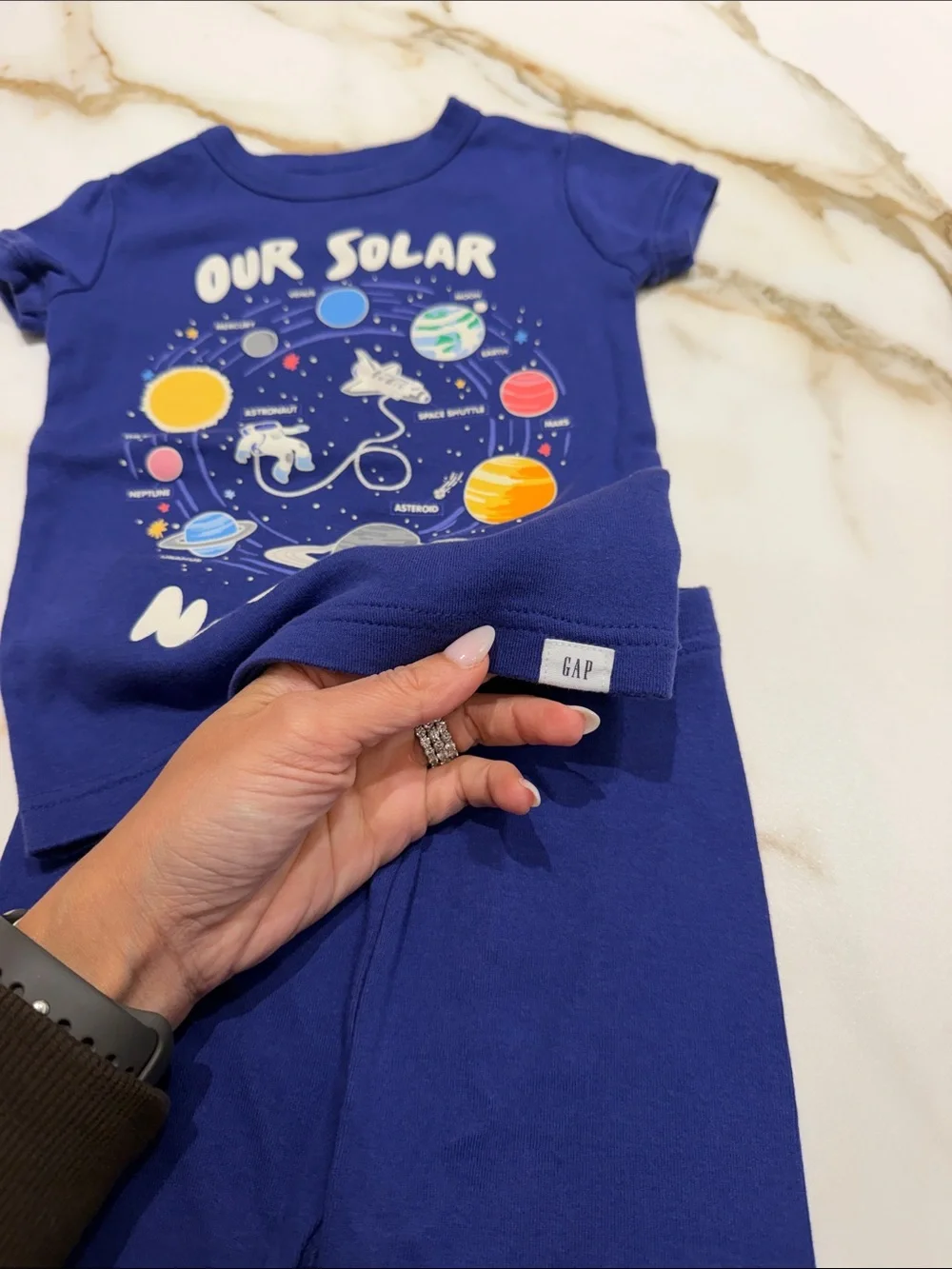 GAP Kids Blue 'Our Solar Neighbors' Space Pajama Set 2T